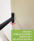 Beefy Pro-Grade Heavy Duty Commercial Door Hinge Adjustment Tool for .134 and .180 gauge knuckles shown in use on door