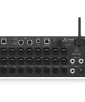 Rear view of XR18 18-Channel Digital Mixer With 16 Programmable MIDAS Preamps, Built-In Wi-Fi Router, and various input ports.