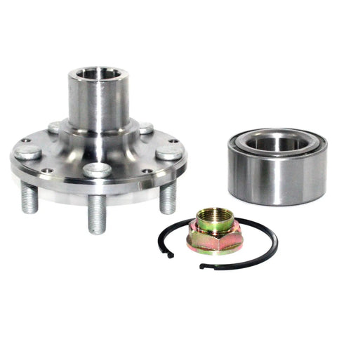 Front Wheel Hub Kit With Bearing, Studs, Snap Ring And Axle Nut, Forged Hub Replacement, Durable Wheel Hub Repair for Cars and SUVs
