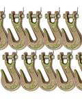 10 Pack Three Eighths Clevis Grab Hooks Grade 70 For Tow Chains And Wrecker Use Forged Alloy Steel G70 Heavy Duty