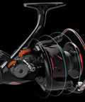 Beast Mode Baitfeeder III Spinning Fishing Reel Size 6000 With Front And Rear Drag Saltwater And Freshwater Ready