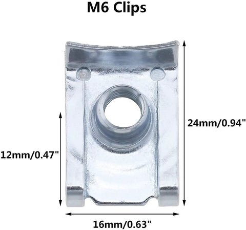 Eighty Piece Thread Clip Nut Set M4 M5 M6 M8 U Shaped Fasteners For Automobile And Motorcycle Interior Trim Rugged Stainless Steel Hardware Hella Corrosion Resistant Snap On Clips Built Tough For Street Ready Projects And Reliable Ride Upgrades
