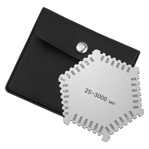 Pro Grade Wet Film Thickness Gauge Hexagon Comb For Paint Coatings And Lab Use Measures 25 To 3000 Microns with case