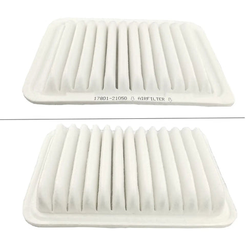Engine Air Filter And Carbon Cabin Air Filter Combo For Toyota Corolla 2009 2019, Matrix 2009 2014, shown in two views.