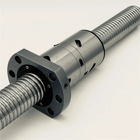 Customizable Size 650mm Double Ball Nut Ballscrew for CNC Linear Motion End Machined Smooth Low Backlash Rock Solid Heavy Duty Steel Construction