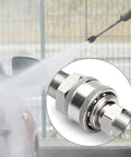 TAISHER 12-piece stainless steel pressure washer quick-connect adapter kit, 3/8 in male, close-up connector