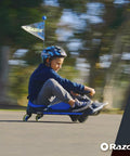 Child riding Crazy Cart Shift Electric Go Kart For Kids Ages 6 And Up 12V Drifting System With High And Low Speed Switch