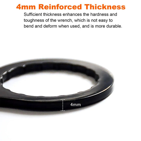 Close-up of 4mm thick bottom bracket tool from Bike Bottom Bracket Removal Tool Set for Most 39mm 16 Notch sizes.