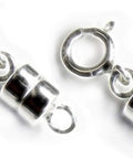 Two Sterling Silver Magnetic Converter Clasps For Small Necklaces No Fuss Easy Clip Works With Spring Ring Or Small Lobster Clasps