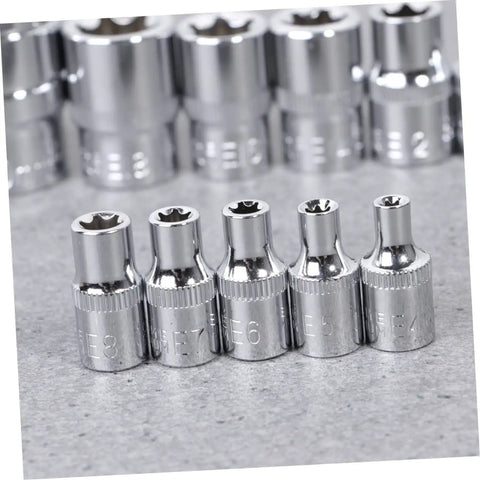 Solid No Frills 11 Piece Vanadium Steel E Sleeve Wrench And Plum Blossom Socket Combo Designed For True Garage Rats Fixing Rides On The Weekend Drives