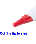 Close-up of molded tip on Heavy Duty Vinyl Piping Cement Bag For Grout And Mortar On The Go For Easy Grout Application Tear Resistant Tile Grout Applicator