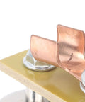 Close-up of Heavy Duty Welding Magnet Ground Clamp with 4mm Insulated Iron Head and copper connector detail.