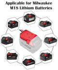 Ride On Toy Battery Converter Adapter For 18V M18 Style Batteries, multiple battery compatibility shown