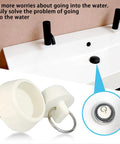 Six Slick Rubber Sink Drain Plug With Quick Pull Grip Ring showing round white rubber plug for kitchen and bathroom use.