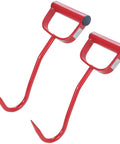 Two Pack 11 Inch Hay Hook Replacements For 47010500 And S47010500 with sharp pointed hooks and sturdy red handles for effortless hay lifting