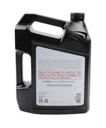 Top Shelf Full Synthetic Automatic Transmission Fluid For Dexron Vi Specs one gallon jug, black container with handle, back view.