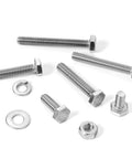 Pro Grade Stainless Steel 1/4-20 Bolt Kit With Nuts, Flat Washers, Lock Washers, And Fully Threaded Bolts From 1/2 Inch To 2 Inches