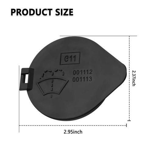 Must Have Windshield Washer Fluid Cap Replacement For Toyota Highlander And Lexus, OEM 85316-48060, black ABS cap with dimensions