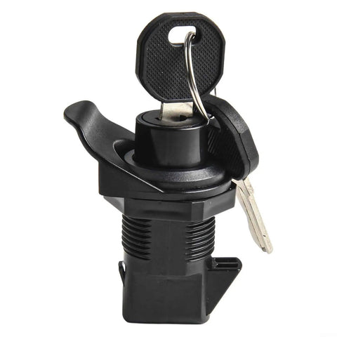 Black 27mm Push Fit Latch For RV And Marine Storage Boxes With Keys Metal Camper Cabinet Door Replacement Kit Secure Button Lock