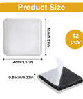 Heavy Duty Self Adhesive Furniture Sliders 12 Pack Quick Stick Eva Foam Moving Pads, 4x4cm size with peelable backing.