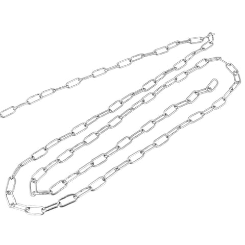 Stainless Steel Chain 2mm Thick, 98.4 Ft Heavy Duty Proof Coil Chain With Hanging Loops For Guardrails And Lifting, Built Tough