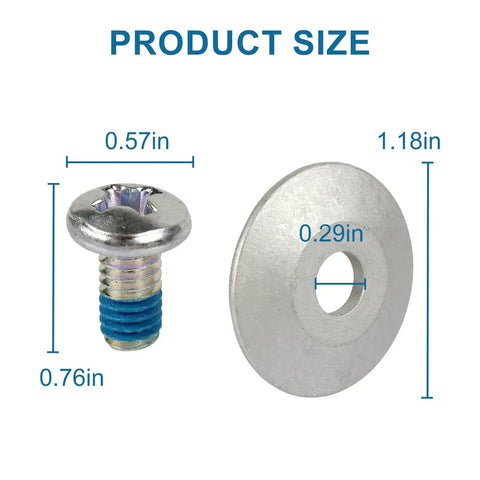 Steering Rod Cap Washer And Screw Replacement Kit For MTD Craftsman Yard Machines Yard Man Troy Bilt Lawn Tractors Fits 2012 To 2017 Models 9480389 7101309, 0.57in cap and 1.18in washer