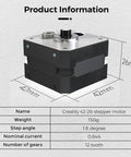 Sprite Extruder Motor 42-26 Stepper For Ender 3 S1 S1 Pro S1 Plus V3 SE KE And Ender 5 S1 shown with dimensions and specifications.