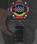 Front view of Go To Portable Digital Multimeter Tester With 6000 Counts VA Display, 3.54in size, in hand, showing dimensions.