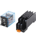 Plug And Play 8 Pin DPDT Relay With Socket Base 10A 220 To 240 Volt AC For Industrial Control Panels Beefy Heavy Duty Wiring Kit Ideal For Motors Pumps And Other High Load Applications, relay and socket