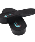 1 Inch Height Lift Insoles For Shoes Discreet PU Cushioned Insole Inserts, black pair angled view
