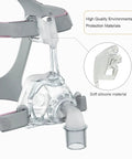 Replacement Frame Kit For Nasal CPAP Mask With Wider Frame, Reusable Headgear Guard, Rugged Plastic Build For FX Style Nasal Masks, No Fuss Install And Long Lasting Frame System Accessory For Daily Use clear nasal CPAP mask frame with soft silicone