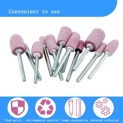 20 Piece Rotary Grinding Stone Bits Set With One Eighth Inch Shank, abrasive mounted stones in cylinder and bullet shapes