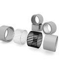 HK1512 Five Pack One Way Needle Roller Bearing Set 15x21x12mm Temperature Resistant Steel Clutch Bearings displayed.