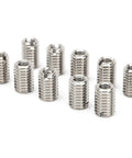 Stainless Steel Threaded Inserts M8 To M5 Repair Nut Set, 10 Pcs, M5 X 0.8Mm And M8 X 1.25Mm, 12mm Length, displayed on a white background