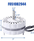 White Attic Fan Replacement Motor Kit For Lomanco 2000 Series Attic Vent Fans Includes F0510B2944 Power Unit with measurements