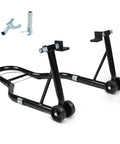 850 Lb Motorcycle Paddock Stand For Sport Bikes Rear Wheel Lift Swingarm Black Heavy Duty Steel Stable Oil Dirt Resistant