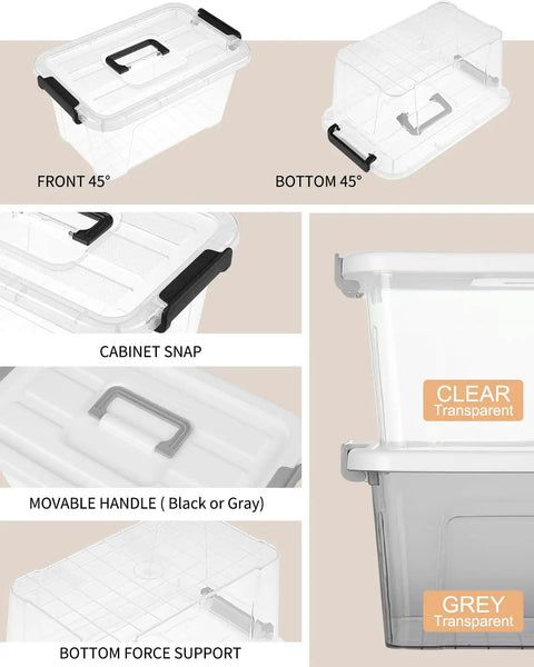 Clear Plastic Storage Bins With Lids 7 Quart Transparent Stackable Organization Containers Pantry Home And Office Game Changer Ditch The Hassle And Keep Every Shelf Clean Sweep Snag This 6 Pack