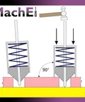 Steel Universal Punch Set Pro Grade Hardened Alloy Punch Pins And Mild Steel Body diagram showing punch angle for accurate marking.