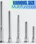 M6.3 X 50mm hex socket countersunk self tapping furniture screws 100 pack carbon steel zinc plated in various sizes