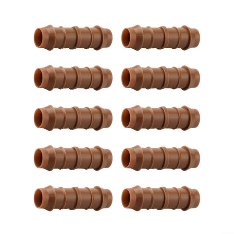 10 Pack Half Inch Barbed Couplings For Drip Irrigation Tubing Soaker Hoses And Sprinkler Lines Easy Tool Free Installation Leak Resistant Connectors