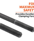 Close-up of Trailer U Bolt Kit With Eight Seven Inch U Bolts For Five Thousand Two Hundred To Seven Thousand Pound Round Axles Three Inch Beam