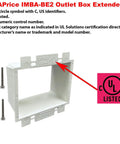 2-Gang Electrical Box Extender BE2 For Standard Switches, Outlets, And Receptacles, Non-Metallic UL Listed with screws