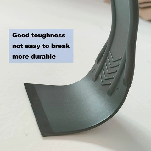 Close-up of flexible plastic blade from Six Piece Putty Knife Set With Flexible Plastic Scrapers For Spackling And Spackle Includes 1.5 2 3 4 6 And 8 Inch Blades Great For Drywall Patching And Home DIY Paint Prep, showing durability and toughness.