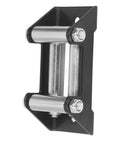 Heavy Duty Winch Roller Fairlead For ATV And Truck Off Road Ready 4 Way High Strength Steel Cable Guide 4500LB Capacity Rugged Grade Winch Accessory With Smooth Rope Routing And Enhanced Stability, black steel roller fairlead