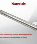 5 Inch OD 409 Steel Straight Exhaust Pipe 48 Inch Long Mandrel Bent Tube For Custom Exhaust System Install Slip Fit Easy Fitment Heavy Duty DIY Car Modification
