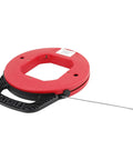 250 Ft Electrician Fish Tape Reel With Spring Steel Fishtape 1 Eighth Inch Cable Pulling Line red reel and handle