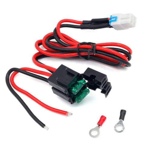 4 Pin 12AWG DC Power Lead For Ham Radios With 30A Dual Fuses, 3.4 Ft Cable, Handles 12V To 14V, Heavy Duty Insulated Wire