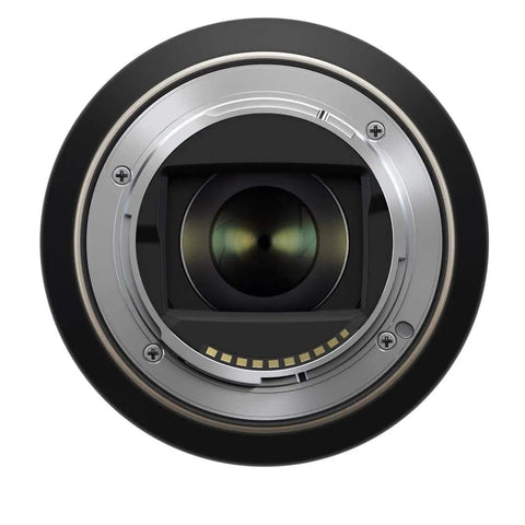 Rear view of 17-70mm F2.8 Di III A VC RXD Lens For Sony E APS-C Mirrorless Cameras, showcasing lens mount and connectors.