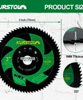 Four Pack 3 Inch HSS Circular Saw Blades With 72 Teeth For Fast Clean Cuts On Copper Aluminum And Non Ferrous Sheet Metal 10mm Arbor For Mini Angle Grinders Ideal For Soft Metals And More