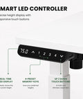 Smart LED controller for Built Like A Tank 55 Inch White Electric Standing Desk with height adjustment features.